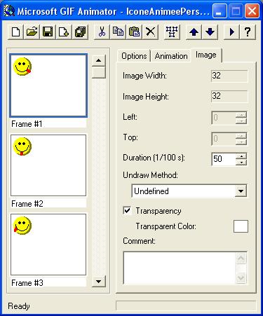 - 3 - GifAnimator - Réglage du temps d'affichage