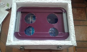 Préparation avec 2 bouteilles d'eau de 0.5 L